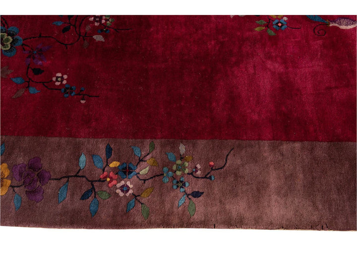 Antique Chinese Art Deco Wool Rug 9 X 11