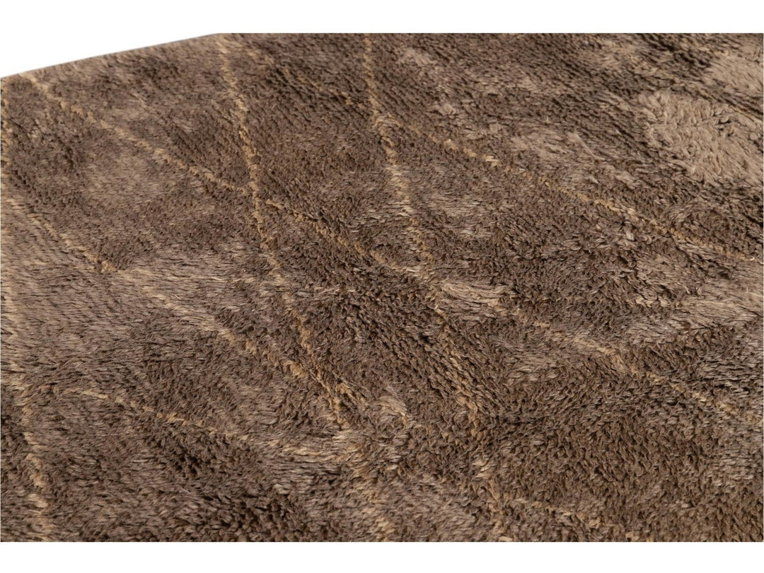 Modern Moroccan-Style Wool Rug 9 X 12