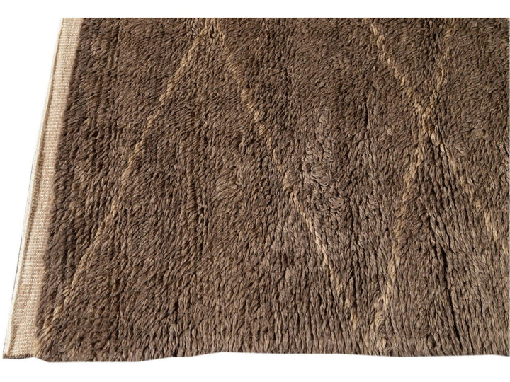 Modern Moroccan-Style Wool Rug 9 X 12