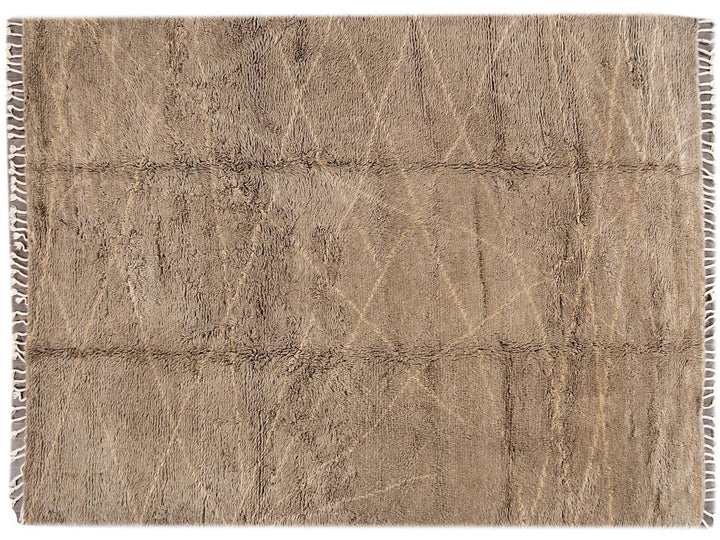 Modern Moroccan-Style Wool Rug 9 X 12