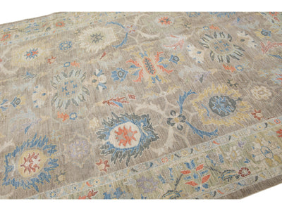 Modern Sultanabad Wool Rug 9 X 12