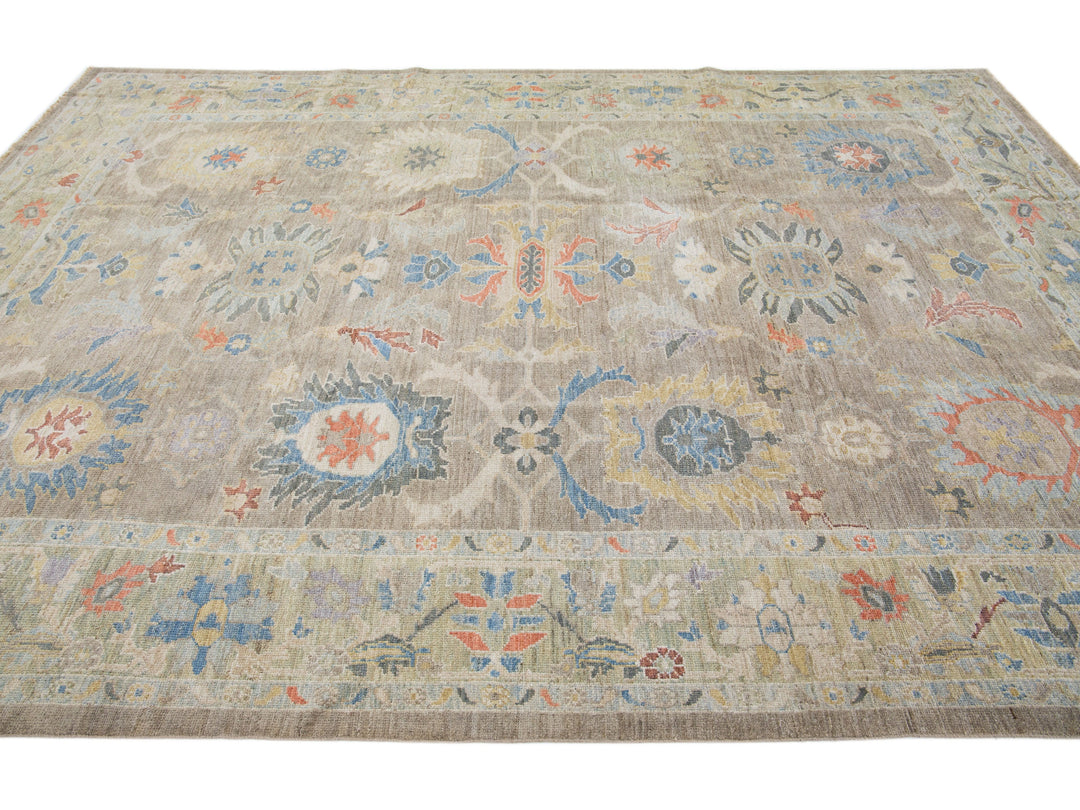Modern Sultanabad Wool Rug 9 X 12