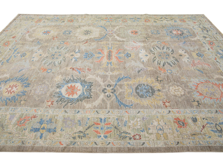 Modern Sultanabad Wool Rug 9 X 12