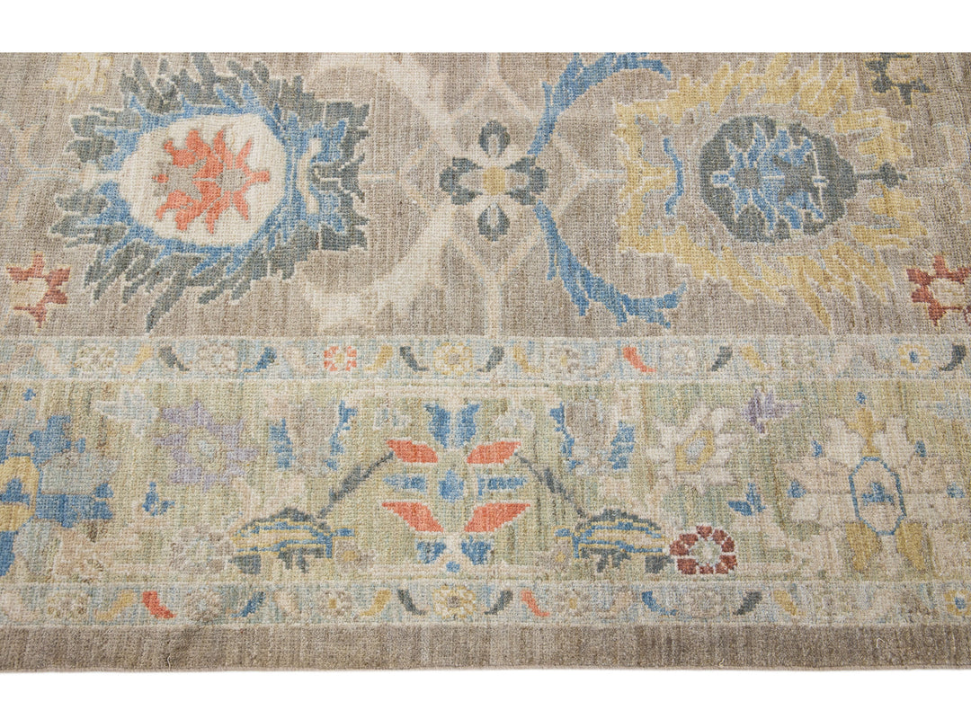 Modern Sultanabad Wool Rug 9 X 12