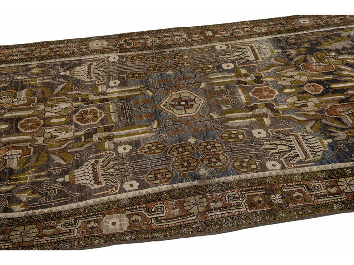 Antique Bidjar Wool Runner 4 X 10