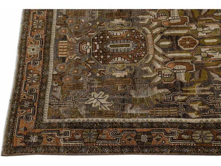 Antique Bidjar Wool Runner 4 X 10
