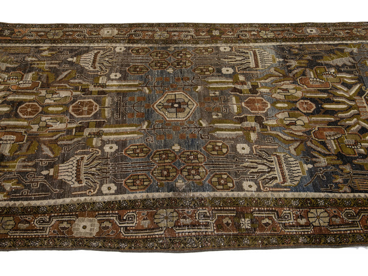 Antique Bidjar Wool Runner 4 X 10