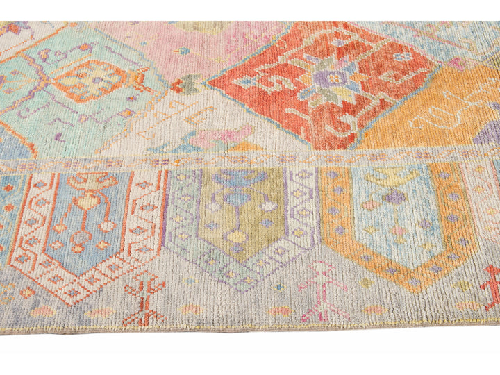 Modern Oushak Wool Rug 11 X 13