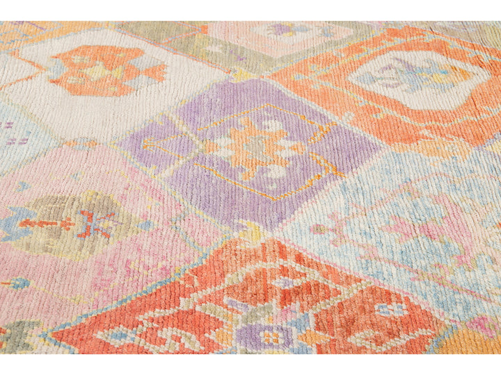 Modern Oushak Wool Rug 11 X 13