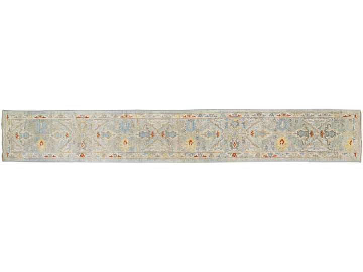 Modern Sultanabad Wool Runner 3 X 20
