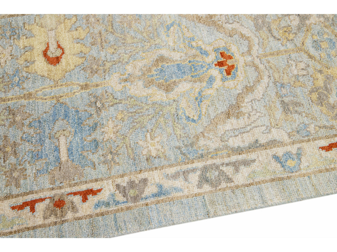 Modern Sultanabad Wool Runner 3 X 20