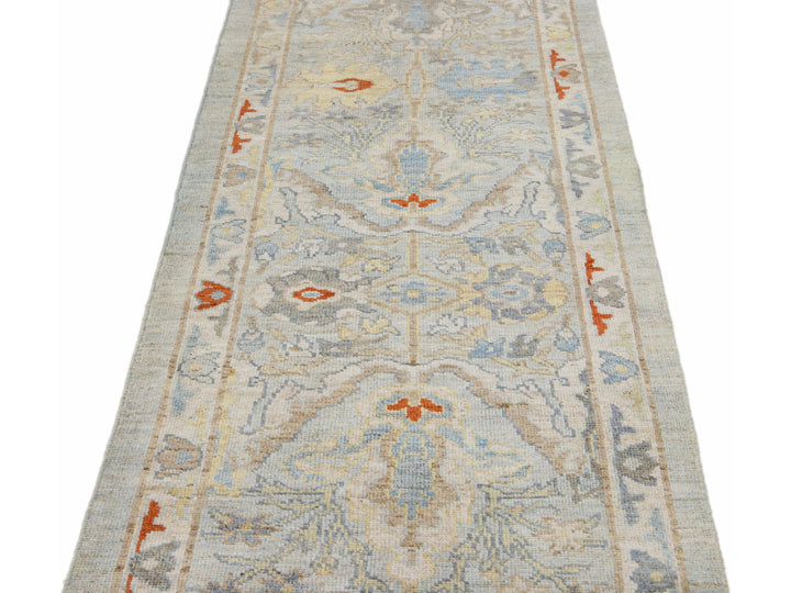 Modern Sultanabad Wool Runner 3 X 20
