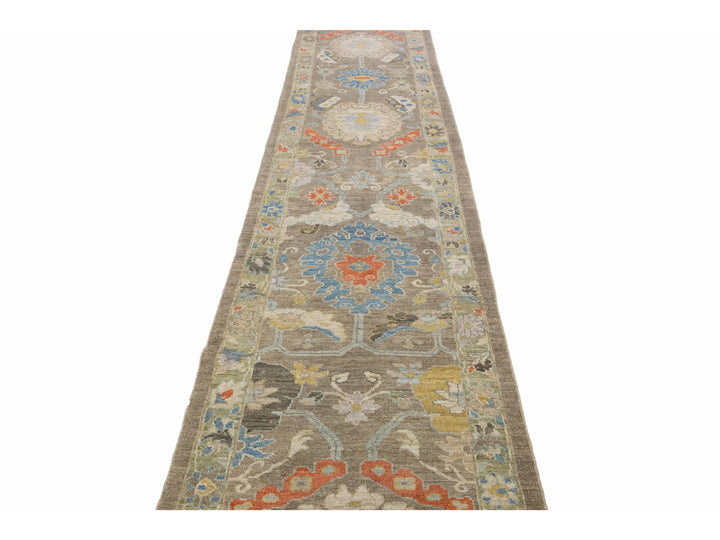 Modern Sultanabad Wool Runner 3 X 22