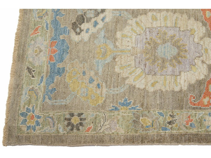 Modern Sultanabad Wool Runner 3 X 22