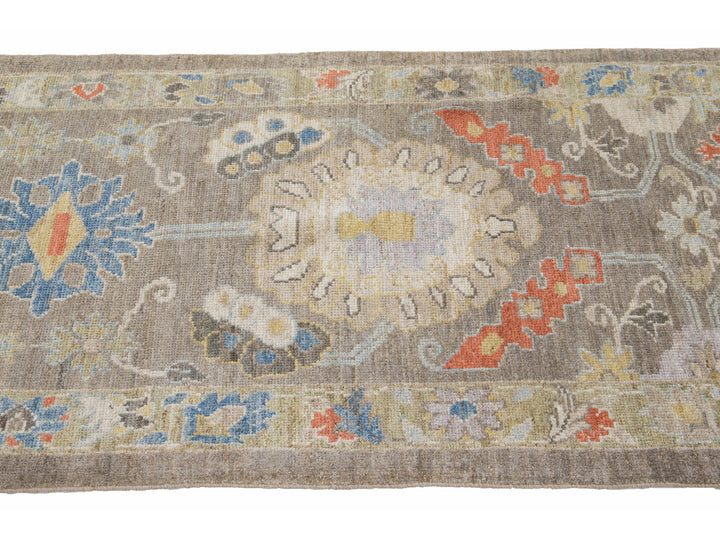 Modern Sultanabad Wool Runner 3 X 22