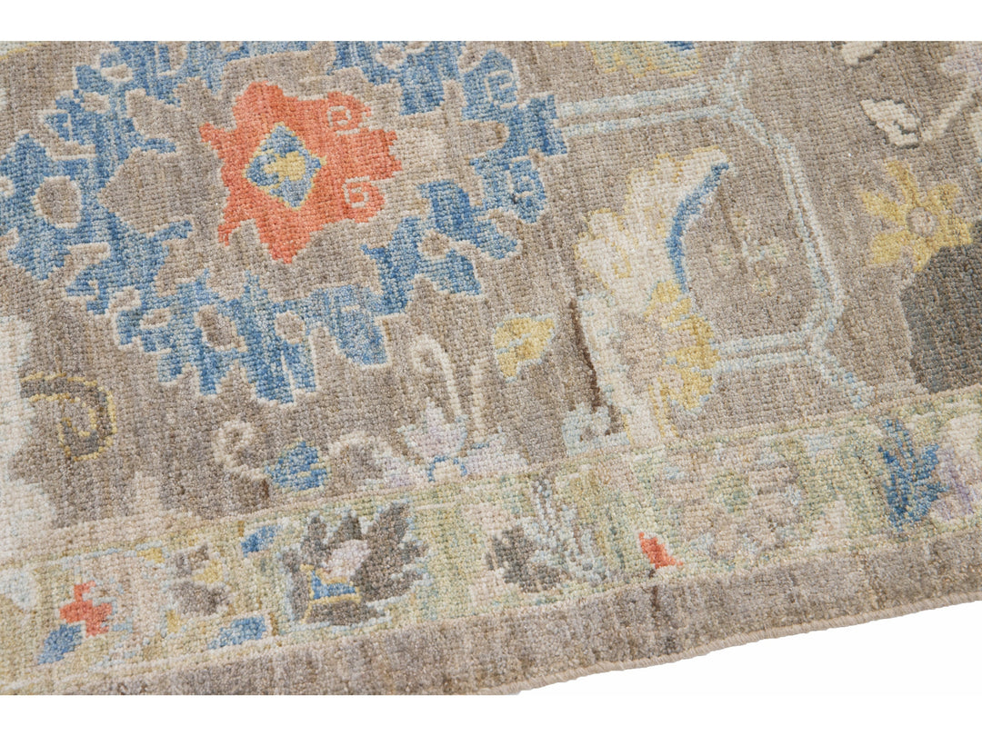 Modern Sultanabad Wool Runner 3 X 22