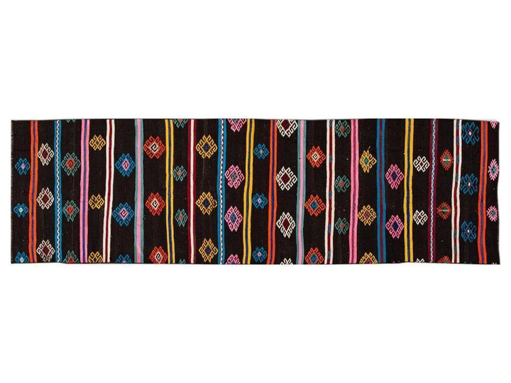Vintage Kilim Wool Runner  3 X 10