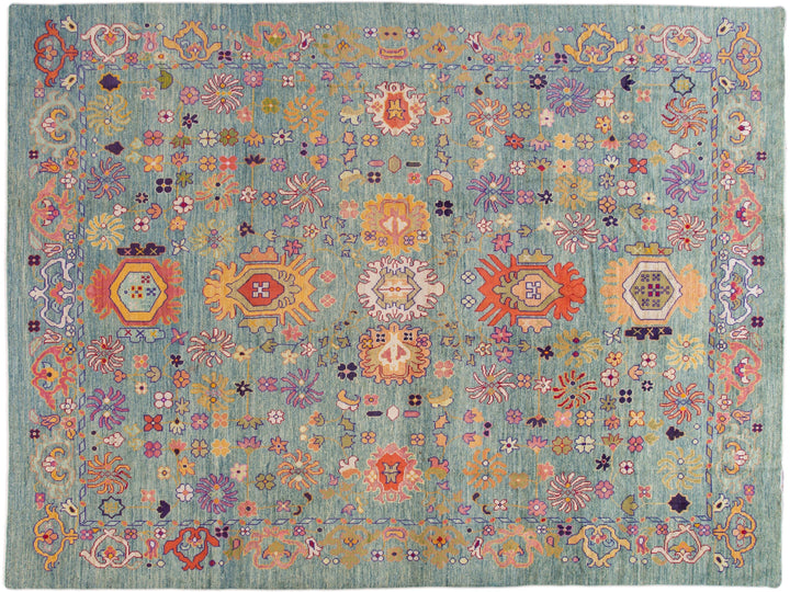 Modern Oushak Oversize Wool Rug 12 X 16