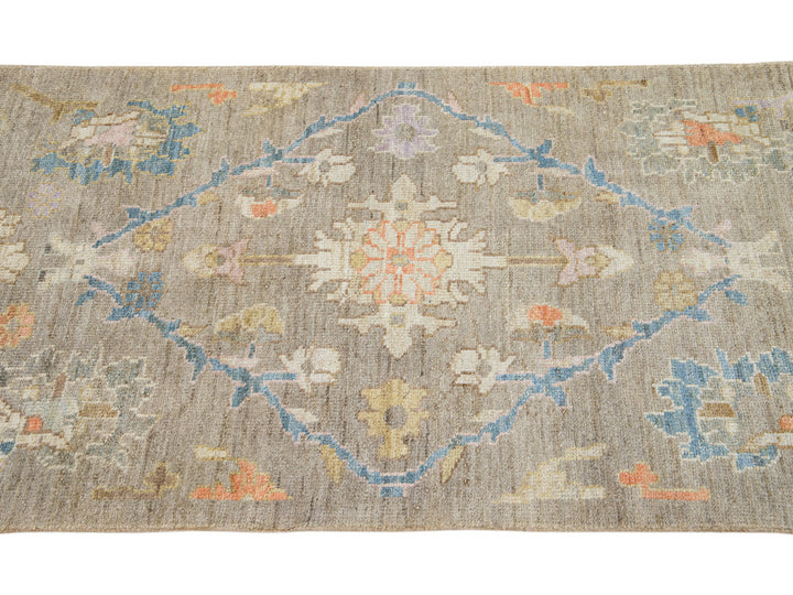 Modern Sultanabad Wool Runner 3 X 14