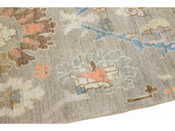 Modern Sultanabad Wool Runner 3 X 14