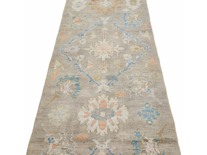 Modern Sultanabad Wool Runner 3 X 14