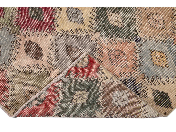 Vintage Turkish Scatter Wool Rug 4 X 7