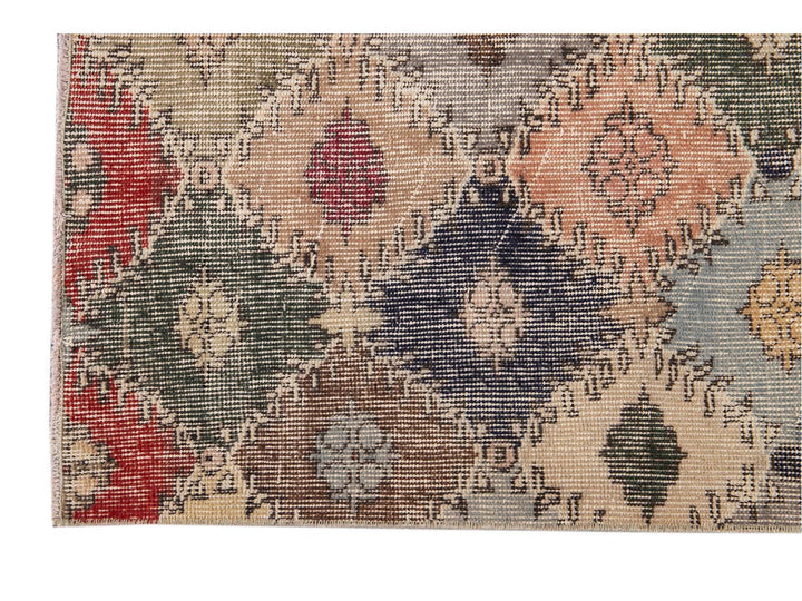Vintage Turkish Scatter Wool Rug 4 X 7