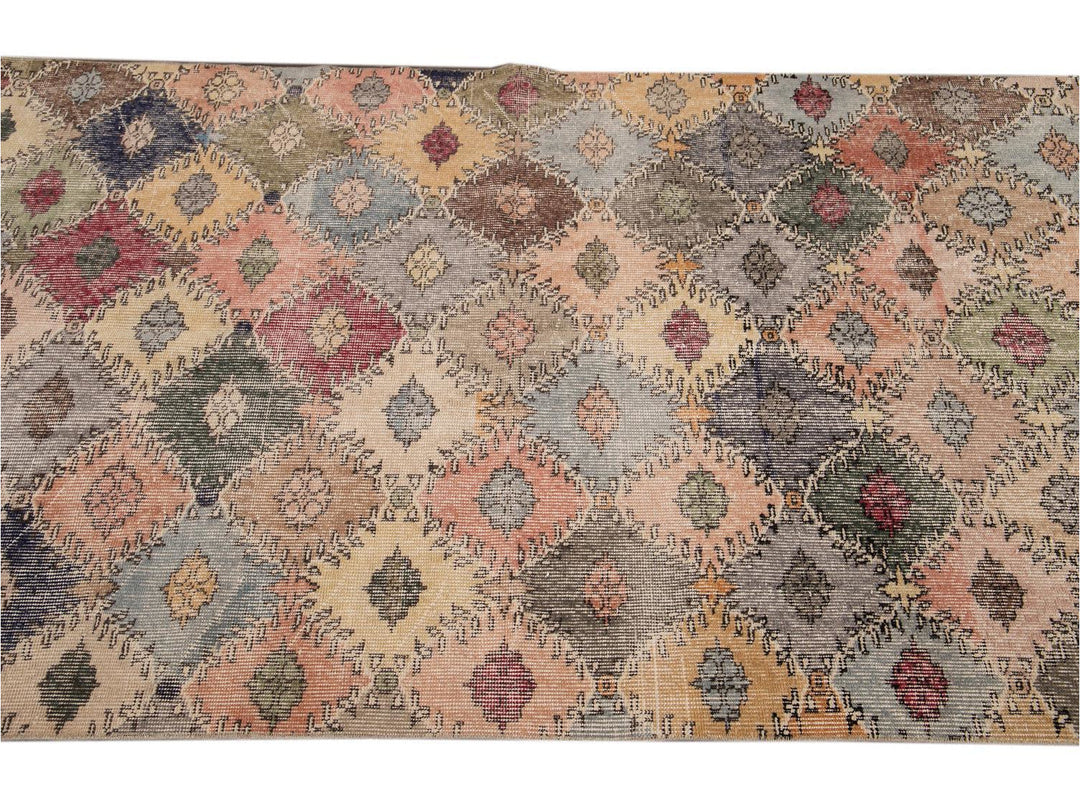 Vintage Turkish Scatter Wool Rug 4 X 7