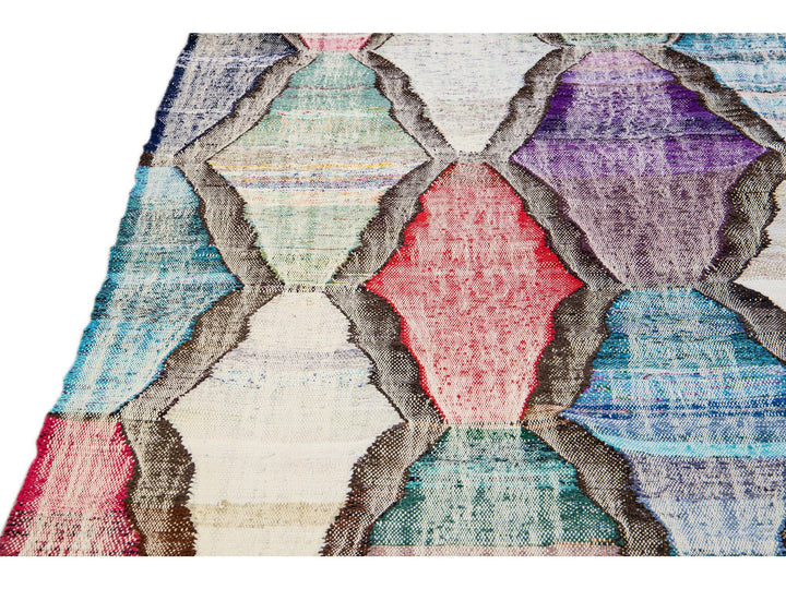 Modern Kilim Wool Rug 9 X 12