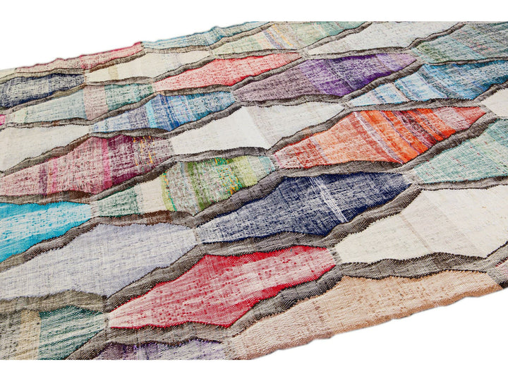 Modern Kilim Wool Rug 9 X 12