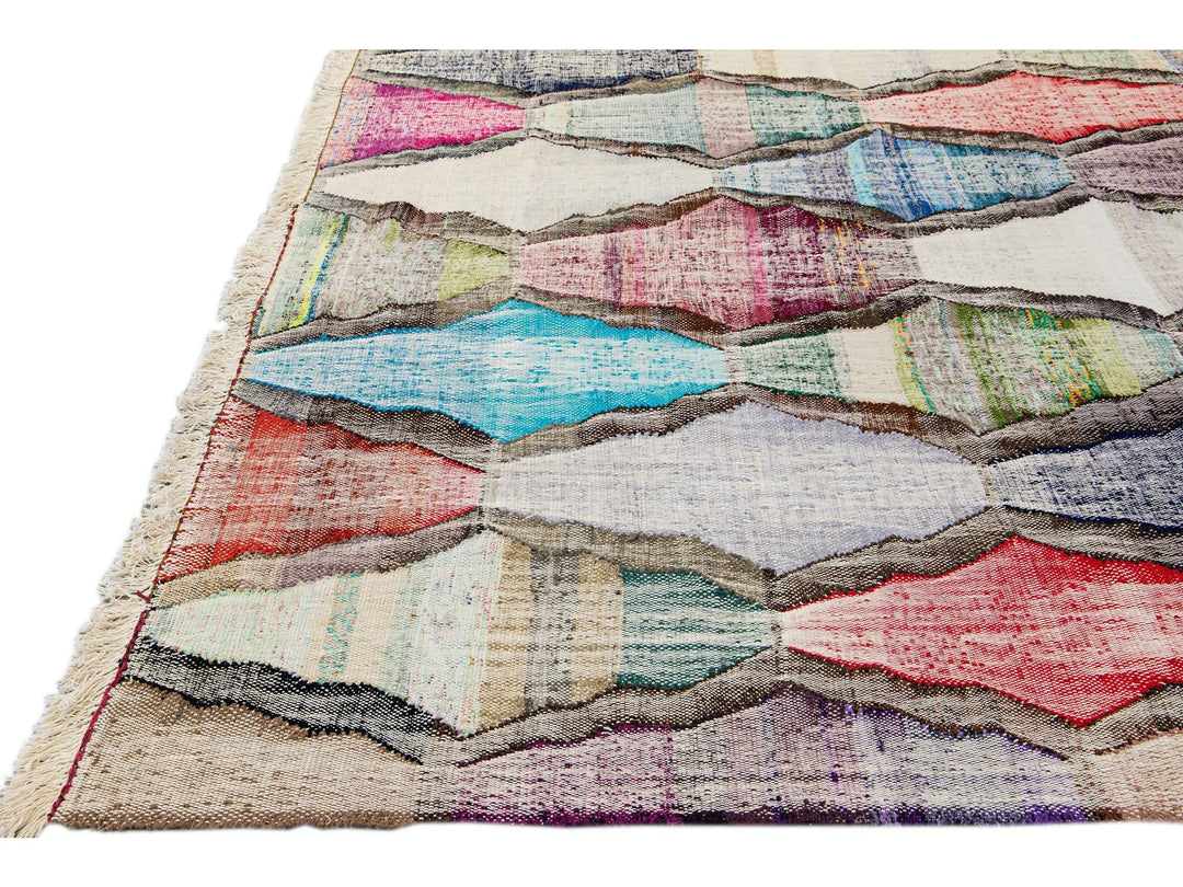 Modern Kilim Wool Rug 9 X 12