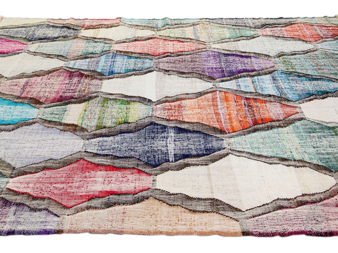 Modern Kilim Wool Rug 9 X 12