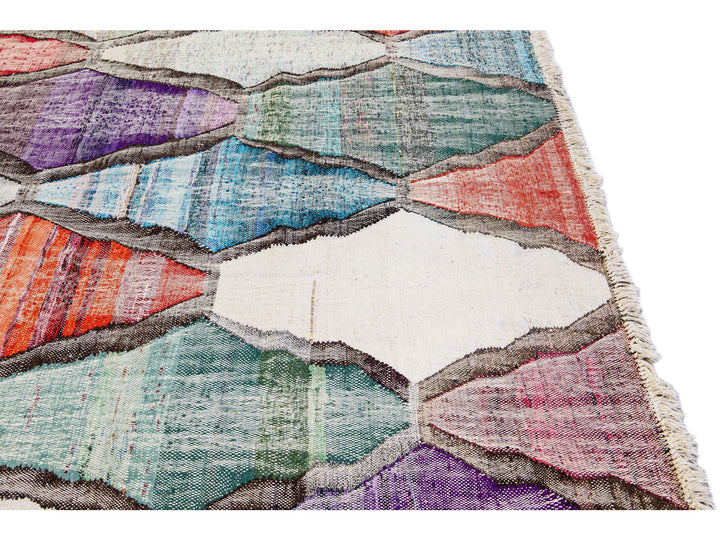 Modern Kilim Wool Rug 9 X 12
