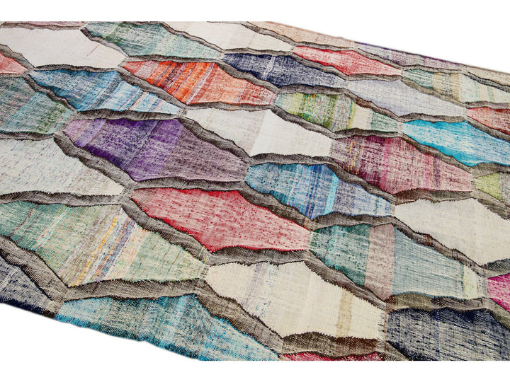 Modern Kilim Wool Rug 9 X 12