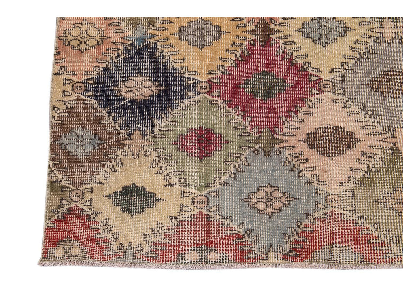 Vintage Turkish Scatter Wool Rug 4 X 7
