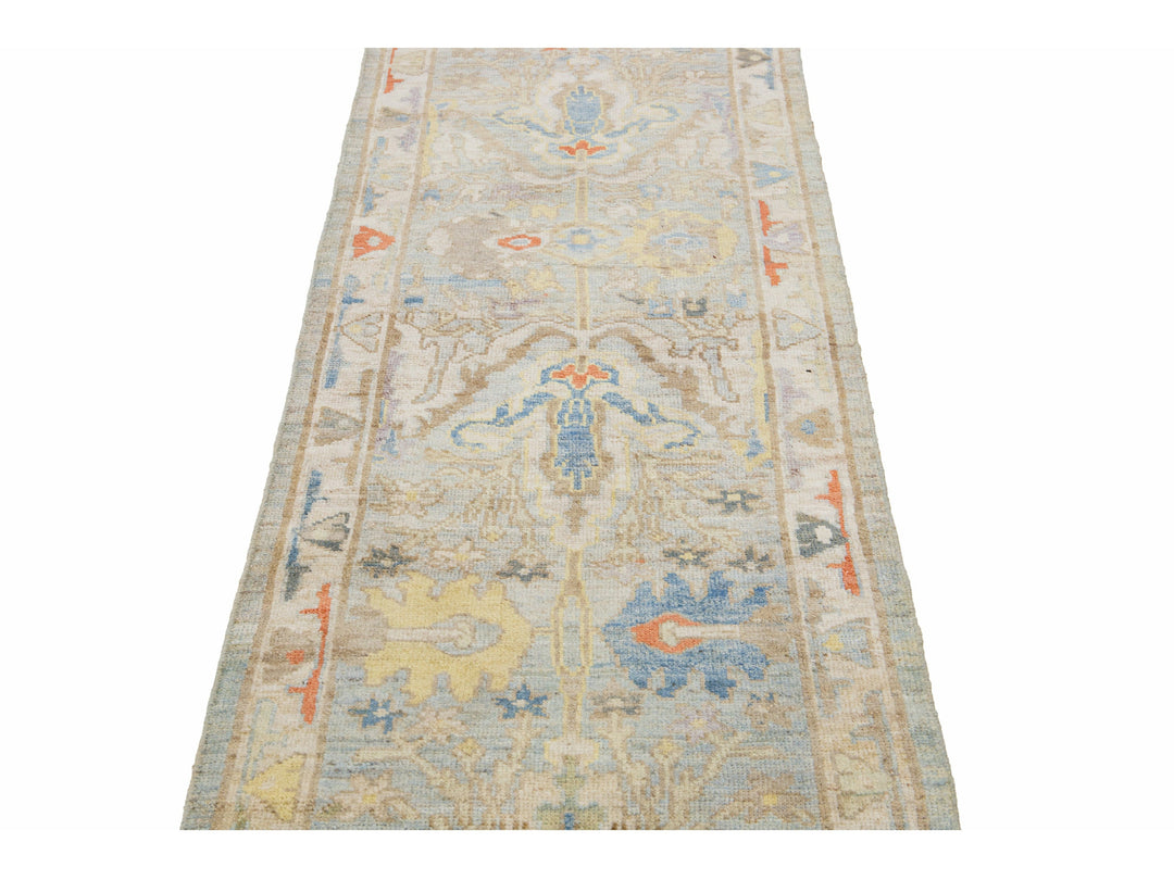Modern Sultanabad Wool Runner 3 X 20