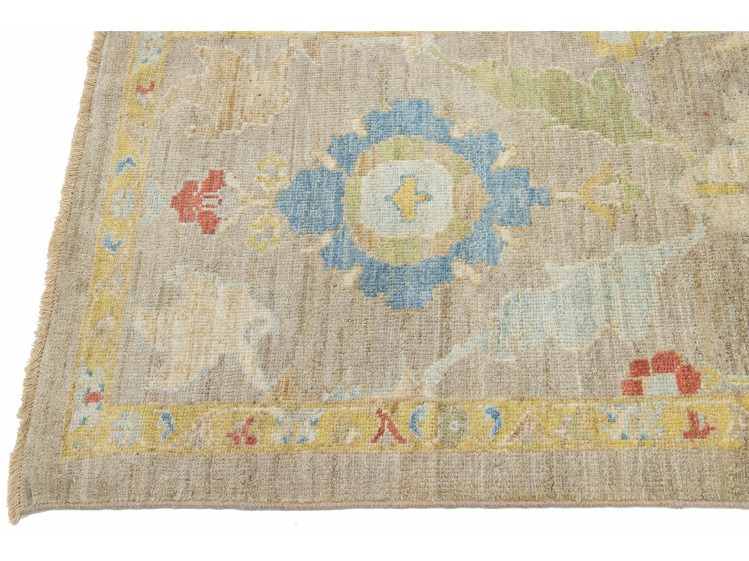 Modern Sultanabad Wool Runner 3 X 16