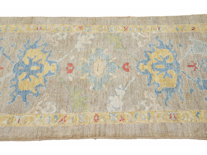 Modern Sultanabad Wool Runner 3 X 16