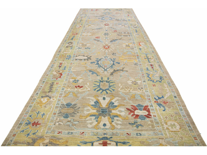 Modern Sultanabad Wool Runner 6 X 18