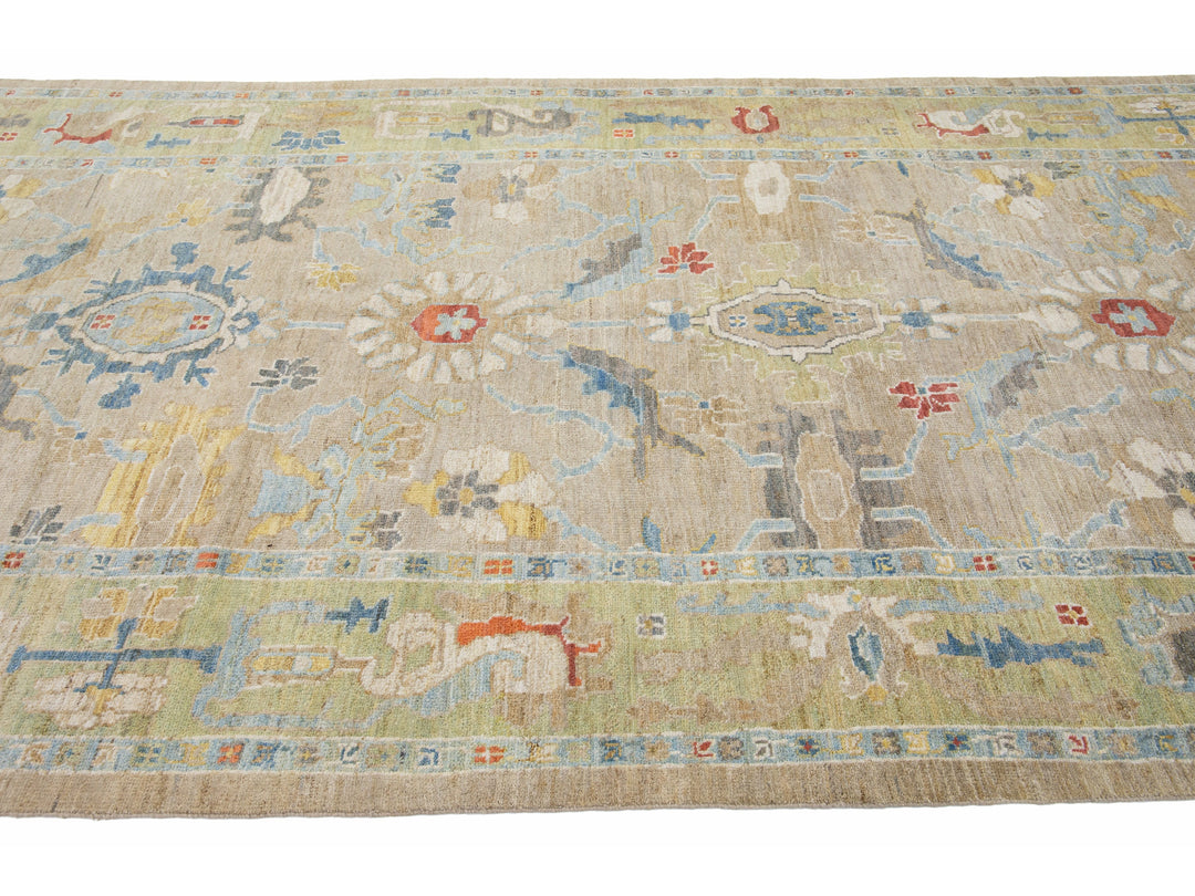 Modern Sultanabad Wool Runner 6 X 18