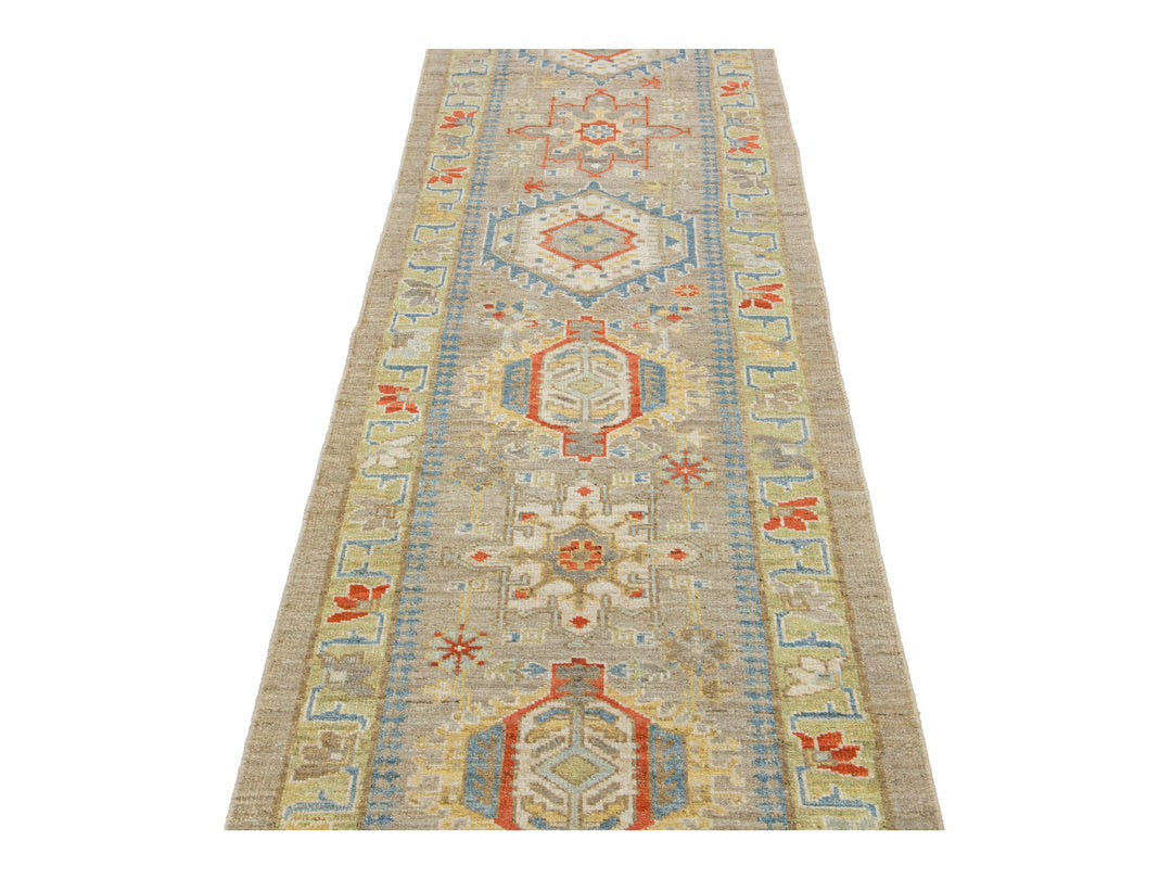 Modern Sultanabad Wool Runner 3 X 19