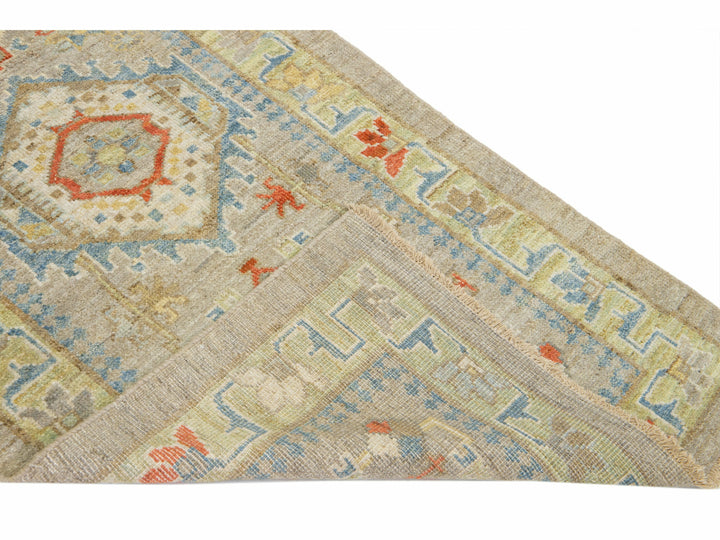 Modern Sultanabad Wool Runner 3 X 19