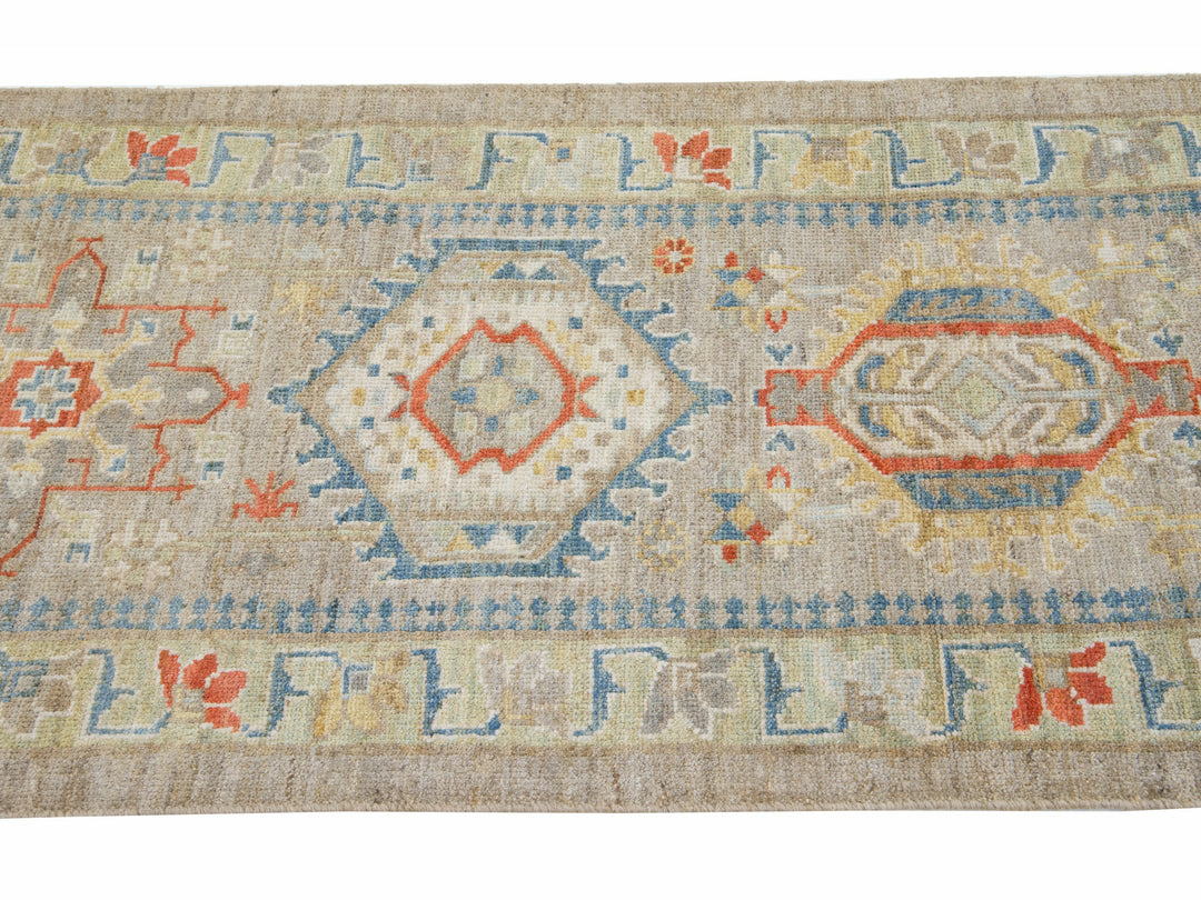 Modern Sultanabad Wool Runner 3 X 19