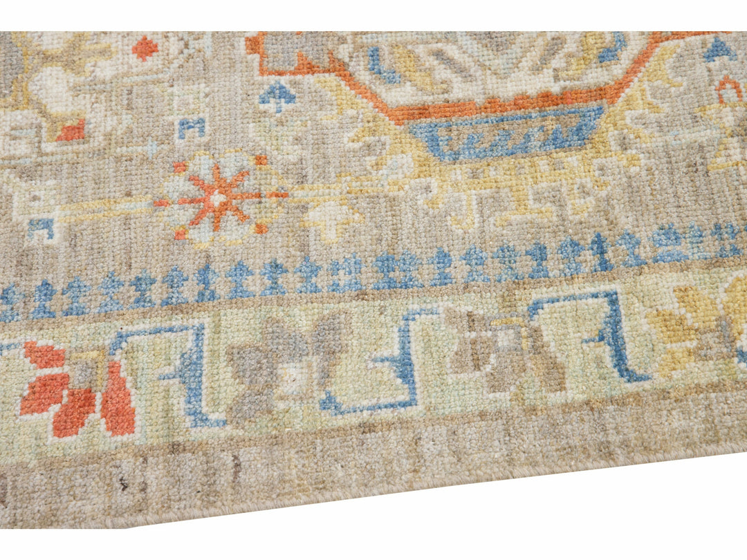 Modern Sultanabad Wool Runner 3 X 19