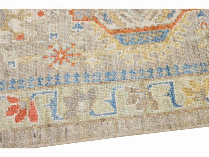 Modern Sultanabad Wool Runner 3 X 19