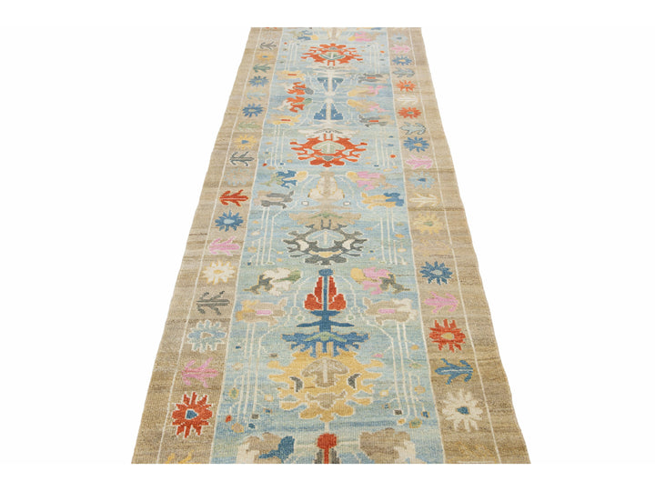 Modern Sultanabad Wool Runner 3 X 19