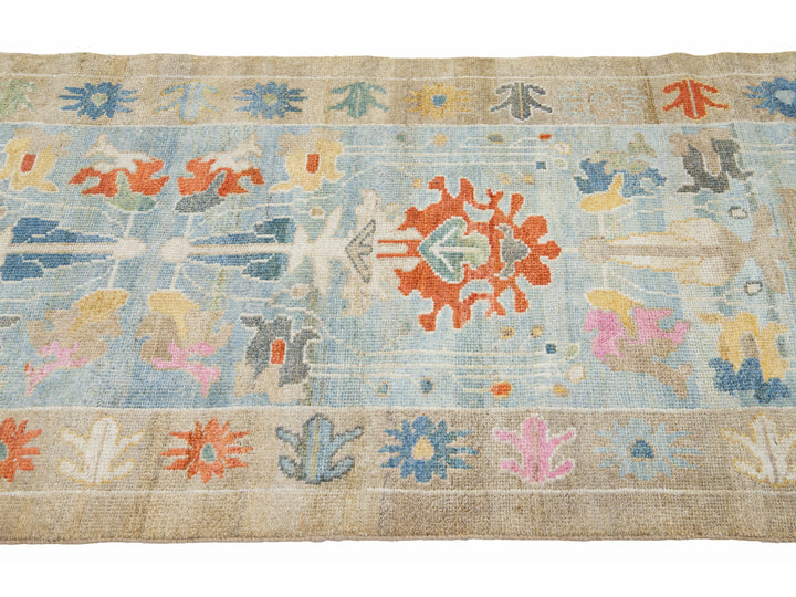 Modern Sultanabad Wool Runner 3 X 19