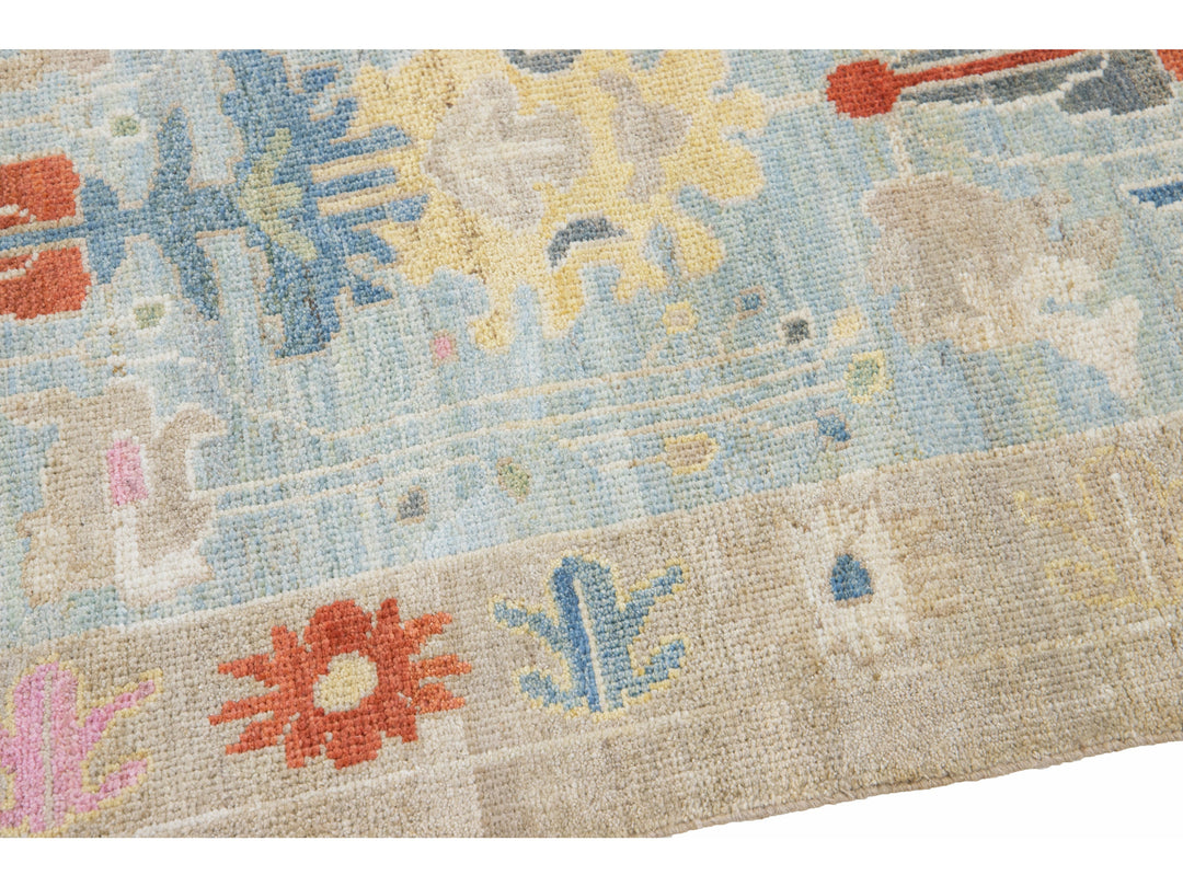 Modern Sultanabad Wool Runner 3 X 19
