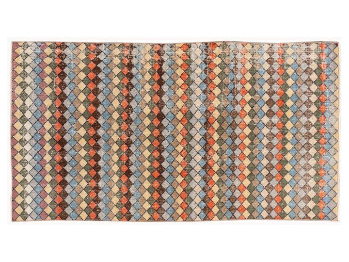 Vintage Turkish Scatter Wool Rug 4 X 7