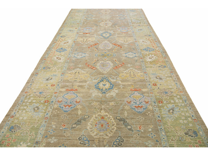 Modern Sultanabad Wool Runner 7 X 23